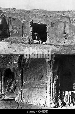 Historische Persien (Iran) im Jahr 1935 - Archäologie - die Katakomben an Kharg Stockfoto