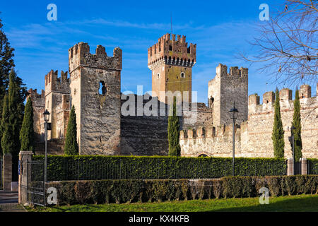 Teil des Schloss Scaligero in Lazise, Italien Stockfoto