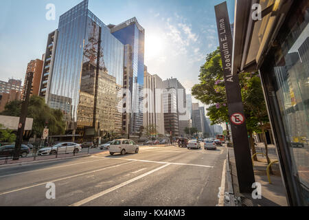 Avenida Paulista - Sao Paulo, Brasilien Stockfoto