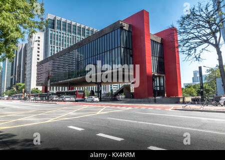 Paulista Avenue und MASP (Sao Paulo) - Sao Paulo, Brasilien Stockfoto