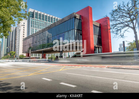 Paulista Avenue und MASP (Sao Paulo) - Sao Paulo, Brasilien Stockfoto