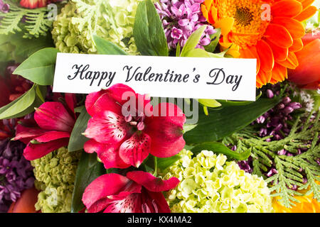 Happy Valentinstag, Grusskarte. Stockfoto