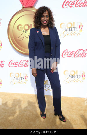 West Hollywood, CA, USA. 6. Januar, 2018. 06. Januar 2018 - West Hollywood, Kalifornien - Jackie Joyner-Kersee. 5. Geburtstag 'Gold erfüllt Golden'' Veranstaltung im Haus auf Sonnenuntergang statt. 2018 Gold Treffen Golden ist ein Hollywood Send-Off zu den Athleten, die in der bevorstehenden PyeongChang Winter Spiele, mit einem speziellen Fokus auf der Stärkung der Frauen in Hollywood & Sport. Photo Credit: F. Sadou/AdMedia Credit: F. Sadou/AdMedia/ZUMA Draht/Alamy leben Nachrichten Stockfoto