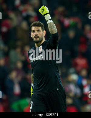 Bilbao, Spanien. 07 Jan, 2018. (13) Jago Herrerin Buisan während der spanischen La Liga Fußball Match zwischen Athletic Bilbao und Club Deportivo Alaves, an San Mames Stadium, in Bilbao, Nordspanien, Sonntag, Januar, 07, 2018. Credit: Gtres Información más Comuniación auf Linie, S.L./Alamy Live News Credit: Gtres Información más Comuniación auf Linie, S.L./Alamy leben Nachrichten Stockfoto