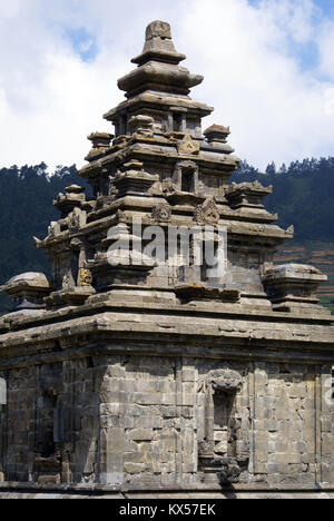 Arjuna Tempel auf dem Plateau Dieng, Java Stockfoto