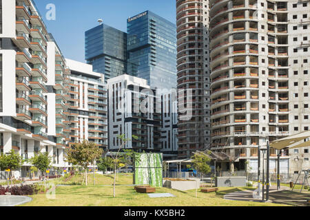 Bau von Wohnblöcken, Tel Aviv, Israel Stockfoto