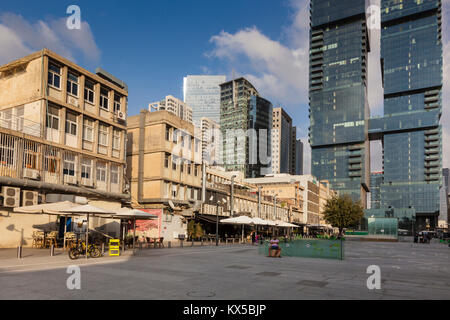 Neue und Alte, Tel Aviv, Israel Stockfoto