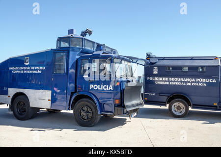 Lissabon Portugal, Baixa, historisches Zentrum, Terreiro do Paco, Praca do Comercio, Handelsplatz, Jubiläumsausstellung, Policia de Seguranca Publica, PSP, Publica Stockfoto