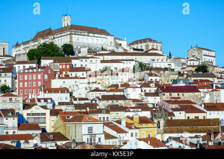 Coimbra Portugal, historisches Zentrum, Alta, Uptown, Universität von Coimbra, Skyline der Stadt, Gebäude, Hügel, Dächer, Hispanic, Einwanderer, Portugiesisch, P Stockfoto