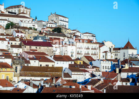 Coimbra Portugal, historisches Zentrum, Alta, Uptown, Universität von Coimbra, Skyline der Stadt, Stadtbild, Gebäude, Hügel, Dächer, lateinamerikanisch-lateinamerikanische ethnische min Stockfoto