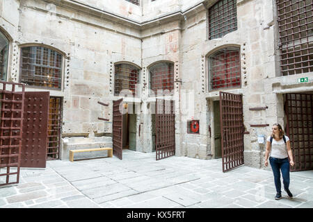 Porto Portugal, historisches Zentrum, Centro Portugues de Fotografia, Portugiesisches Fotozentrum, Museum, altes Gefängnisgebäude der Stadt, Innenhöfe, Hispanic, Immi Stockfoto