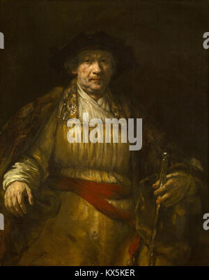 Rembrandt, Harmenszoon van Rijn Rembrandt, Selbstporträt, niederländischer Maler Stockfoto