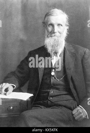 John Muir, Scottish - amerikanische Naturforscher, Autor, Philosoph, Glaziologe und frühe Fürsprecher für die Erhaltung der Wildnis in den Vereinigten Staaten. Stockfoto