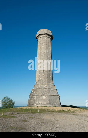 Die Hardy Denkmal errichtet wurde 1844 in Erinnerung an Vizeadmiral Sir Thomas Masterman Hardy, Flag Kapitän der HMS Victory in der Schlacht von Trafalgar. Stockfoto