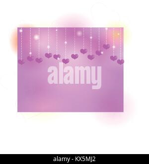 Abstrakte Valentinstag Hintergrund mit Herzen und funkelt. EPS 10 Vektor. Stock Vektor