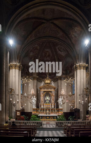 Italienische gotischen Kathedrale dei Santi Pietro e Donato (Kathedrale von St. Peter und St. Donatus) im historischen Zentrum von Arezzo, Toskana, Italien. 5 Augus Stockfoto