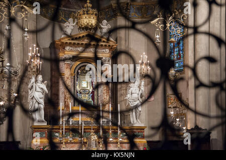 Italienische gotischen Kathedrale dei Santi Pietro e Donato (Kathedrale von St. Peter und St. Donatus) im historischen Zentrum von Arezzo, Toskana, Italien. 5 Augus Stockfoto