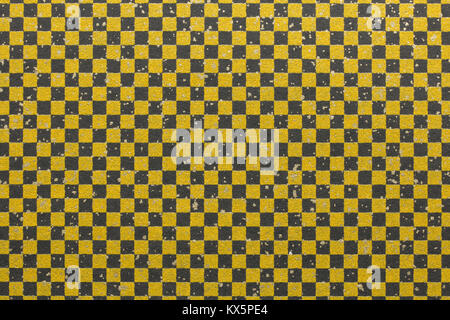 Japanische gold schwarz Schachbrettmuster Papier Textur Hintergrund Stockfoto