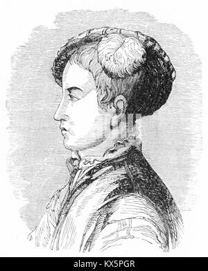 Gravieren von Edward VI, Tudor König von England. Von Elizabeth, von Jacob Abbott, 1876. Stockfoto