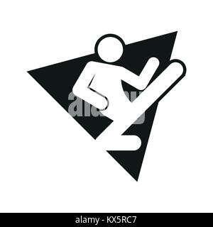 Dreieck Block Flying Kick Karate Umrisse Sport Abbildung Symbol Vektor Illustration Graphic Design Stock Vektor