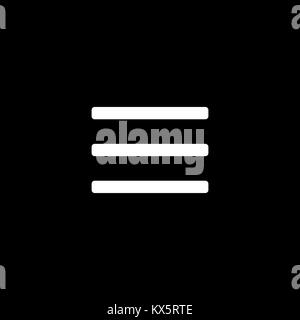 Symbol "Menü für einfache Flat Style ui Design. Stock Vektor