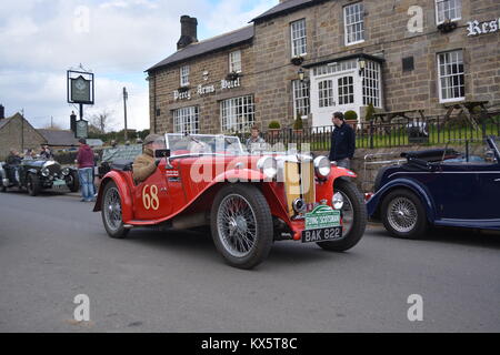 1936 MG TA Sport, Chatton, Northumberland Stockfoto