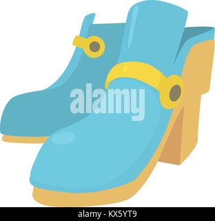 Zwei Manschetten Symbol, Cartoon Stil Stock Vektor