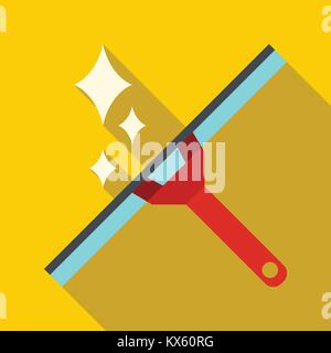 Fenster squeegee Symbol, flacher Stil Stock Vektor