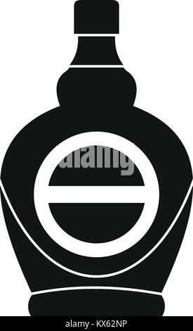 Ahornsirup in Glasflasche Symbol, einfachen Stil Stock Vektor