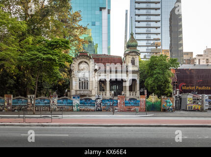 Alte Gebäude in der Avenida Paulista, Sao Paulo, Brasilien Stockfoto