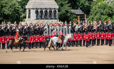 Die Farbe Proben 2017 Horse Guards Parade in London Stockfoto
