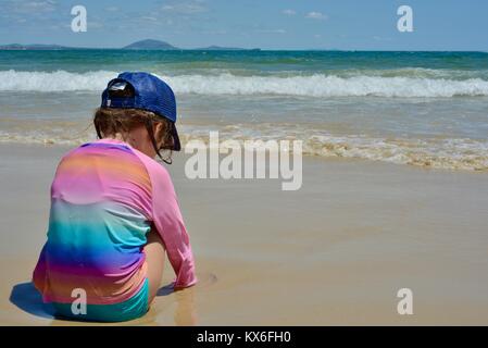 Sonnigen Tag am Strand Mooloolaba, Sunshine Coast, Queensland, Australien Stockfoto