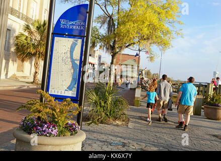 Riverwalk, Wilmington, North Carolina Stockfoto