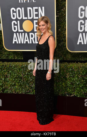 Los Angeles, USA. 07 Jan, 2018. Samara Weben beim 75. jährlichen Golden Globe Awards im Beverly Hilton Hotel, Beverly Hills Credit: Sarah Stewart/Alamy leben Nachrichten Stockfoto