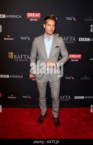 Los Angeles, CA, USA. 6. Januar, 2018. Justin Hartley in der Ankunftshalle für den BAFTA Los Angeles Tea Party, Four Seasons Hotel Los Angeles at Beverly Hill, Los Angeles, CA 6. Januar 2018. Credit: Priscilla Grant/Everett Collection/Alamy leben Nachrichten Stockfoto