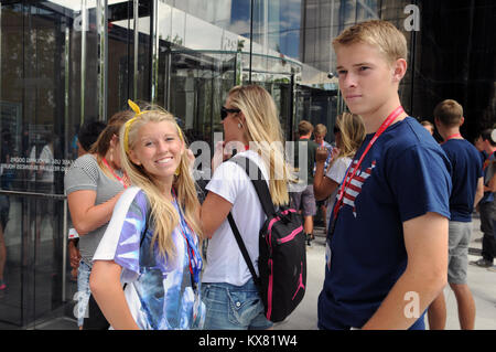 Student delegierten Tour das Bundesgericht in Salt Lake City, Utah während Freiheit Akademie 2015 auf August 5, 2015. (U.S. Air National Guard Foto: Staff Sgt. Annie Edwards/Freigegeben) Stockfoto