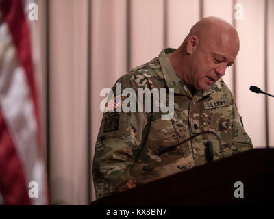 Der 85 zivilen Unterstützung Team führte eine Änderung des Befehls Zeremonie an der Draper Hauptsitz am 29. Juni 2017. (U.S. Army National Guard Foto von Sgt. Scott Vargas, 128 MPAD) Stockfoto