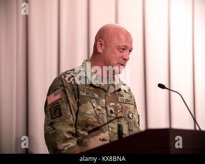 Der 85 zivilen Unterstützung Team führte eine Änderung des Befehls Zeremonie an der Draper Hauptsitz am 29. Juni 2017. (U.S. Army National Guard Foto von Sgt. Scott Vargas, 128 MPAD) Stockfoto