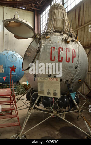 Der Stratosphärischen Kapsel Wolga auf Anzeige im Museum Monino bei Moskau. November 1962 1 Es gewann eine Höhe von 24460 m. Stockfoto