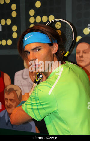 London, Vereinigtes Königreich, 08, Juli 2014. Madame Tussauds in London. Waxwork Statue von Rafael Nadal. Stockfoto