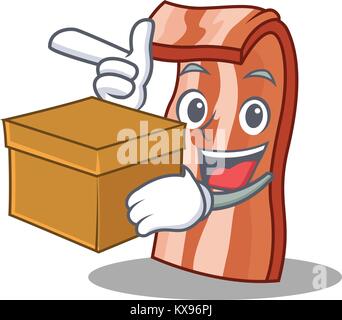 Mit box Speck Charakter Cartoon Stil Stock Vektor