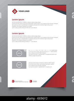 Rotes Dreieck Jahresbericht Broschüren Flyer Design Template vector, Faltblatt Abdeckung Präsentation abstrakten geometrischen Hintergründe, Layouts im Format A4. Stock Vektor