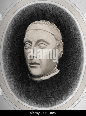 Peter I. von Kastilien (1334-1369). Die Grausame genannt. König von Kastilien und Leon 1350 bis 1369. Gravur, 1879. Stockfoto