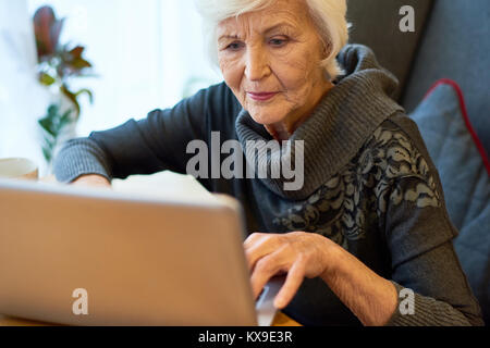 Ältere Unternehmer Fokus auf der Arbeit Stockfoto