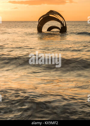 Marys shell cleveleys Dies ist eine Skulptur in der Nordsee Stockfoto