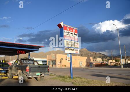 A- und B-Drive-in-Diner T oder C New Mexiko USA Stockfoto