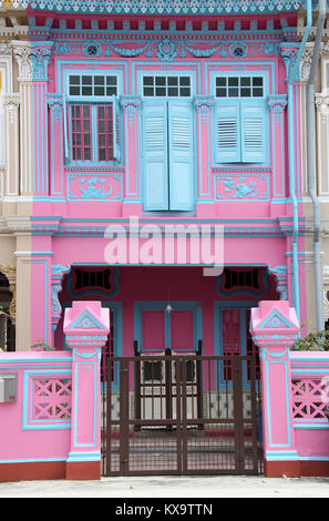 Peranakan Architektur an Joo Chiat in Singapur Stockfoto