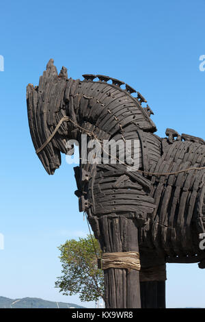 Die Kopie von Troy hölzerne Pferd in Canakkale, Türkei Stockfoto