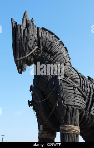 Die Kopie von Troy hölzerne Pferd in Canakkale, Türkei Stockfoto