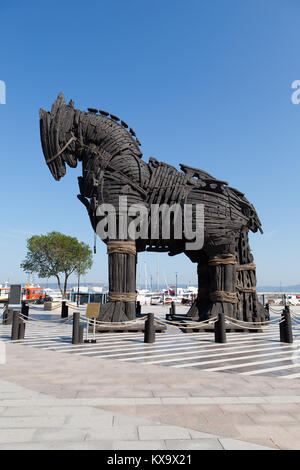 Die Kopie von Troy hölzerne Pferd in Canakkale, Türkei Stockfoto